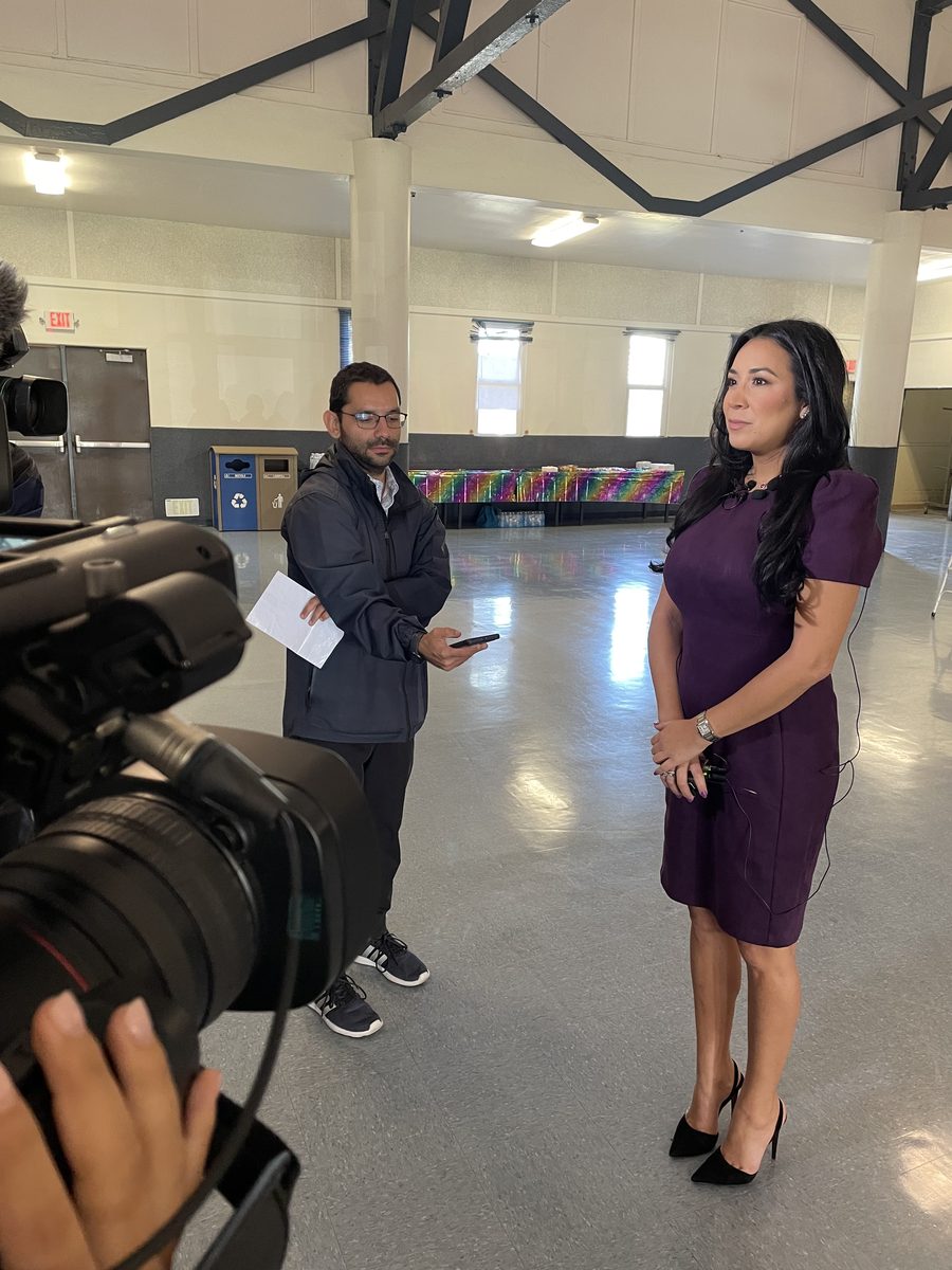 Dr. Rodriguez being interviewed